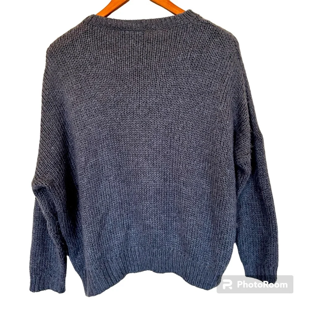 Wooden Ships Gray Mohair Wool Blend Sweater Size S/M - Picture 2 of 6